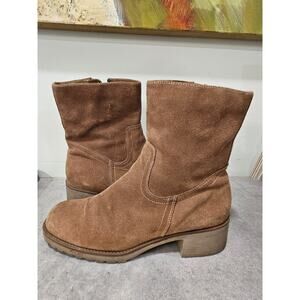 Women's Victoria Spenser "Jana" Light Brown Tan Camel Suede Boots Sz 8.5 M
